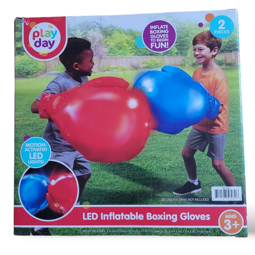 Play Day Jumbo LED Boxing Gloves for Young Children, Kids Sports, Ages 3+